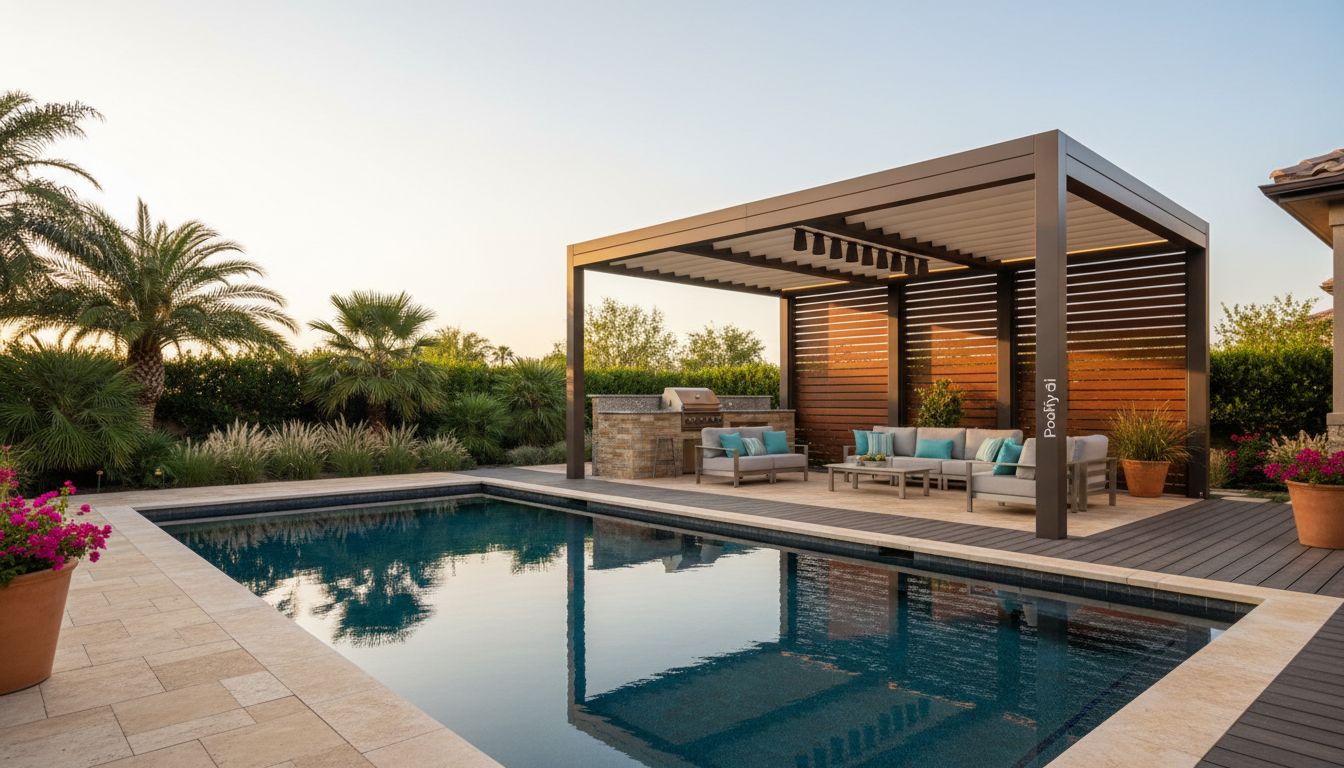 Material Selection for Lasting Pool with Pergola Designs - pool with pergola designs