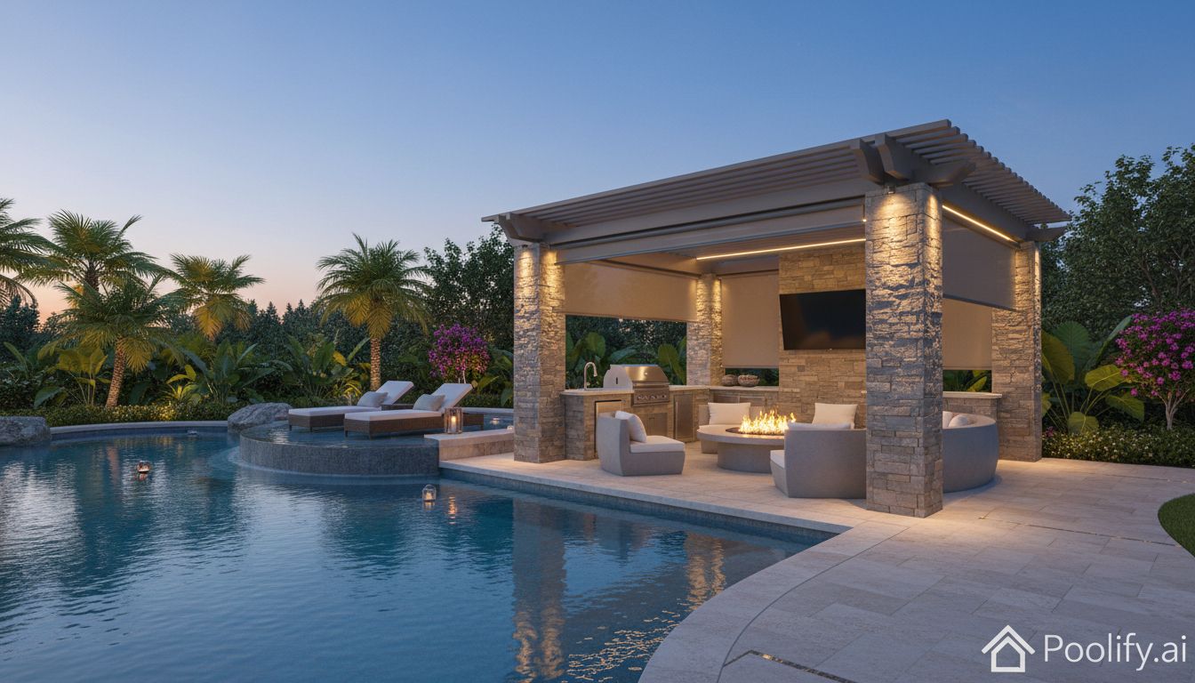 Enhancing Pool with Pergola Designs with Features and Amenities - pool with pergola designs