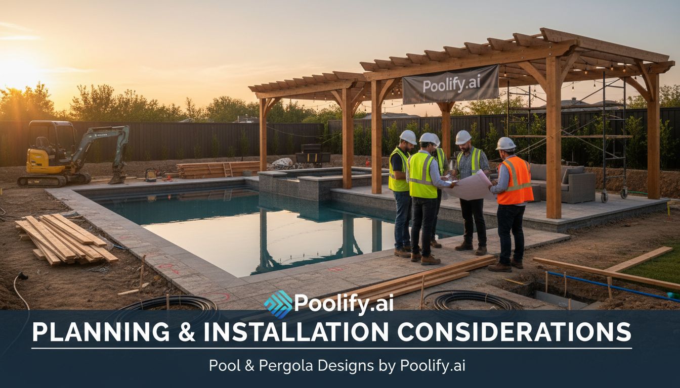 Planning and Installation Considerations - pool with pergola designs