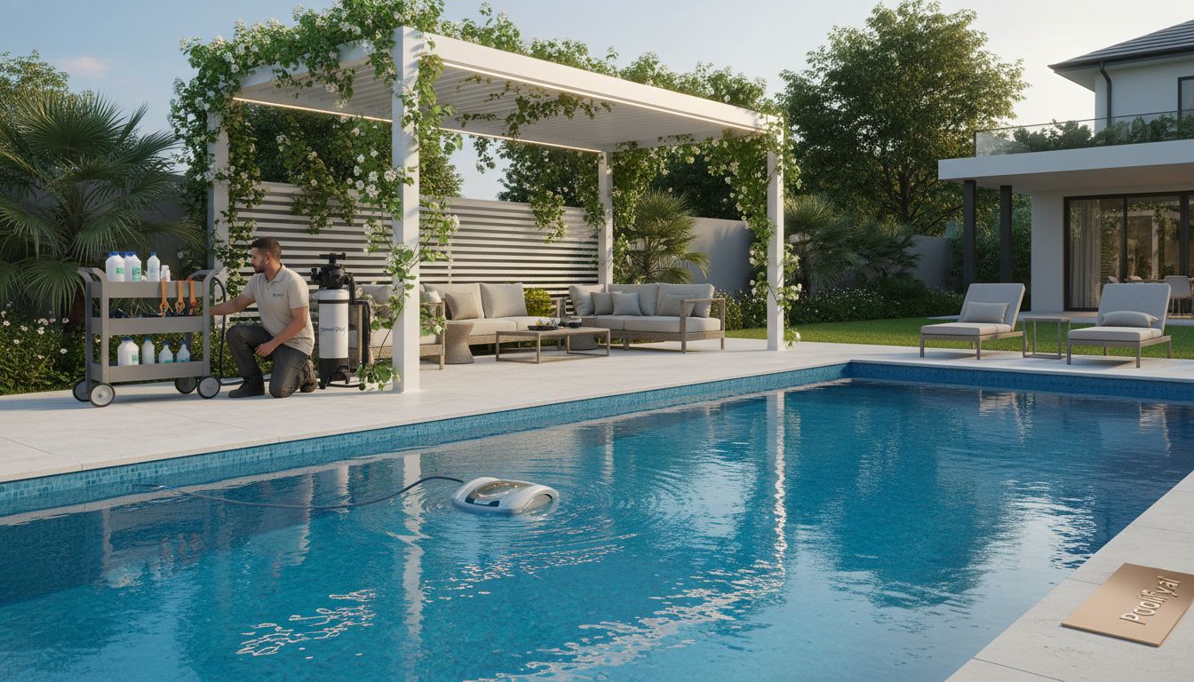 Maintenance and Long-Term Care - pool with pergola designs