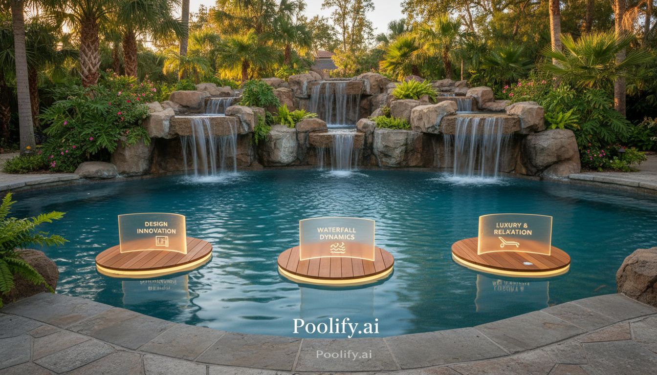 Key Takeaways - pool with waterfall designs