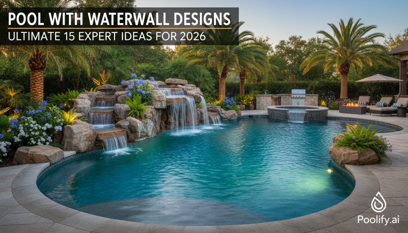pool with waterfall designs