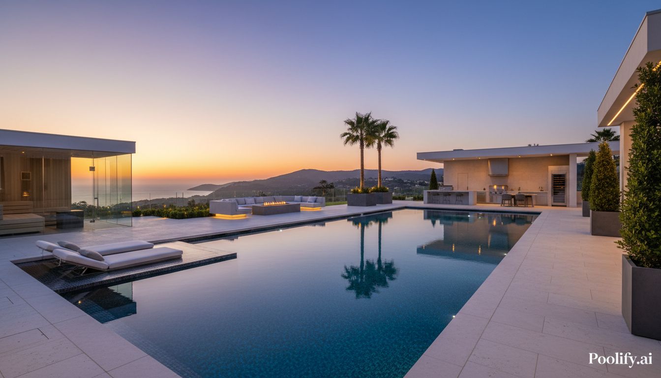 Luxury Rectangular Pool Design Ideas with High-End Features - rectangular pool design ideas