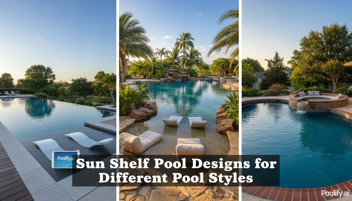 Sun Shelf Pool Designs for Different Pool Styles - sun shelf pool designs