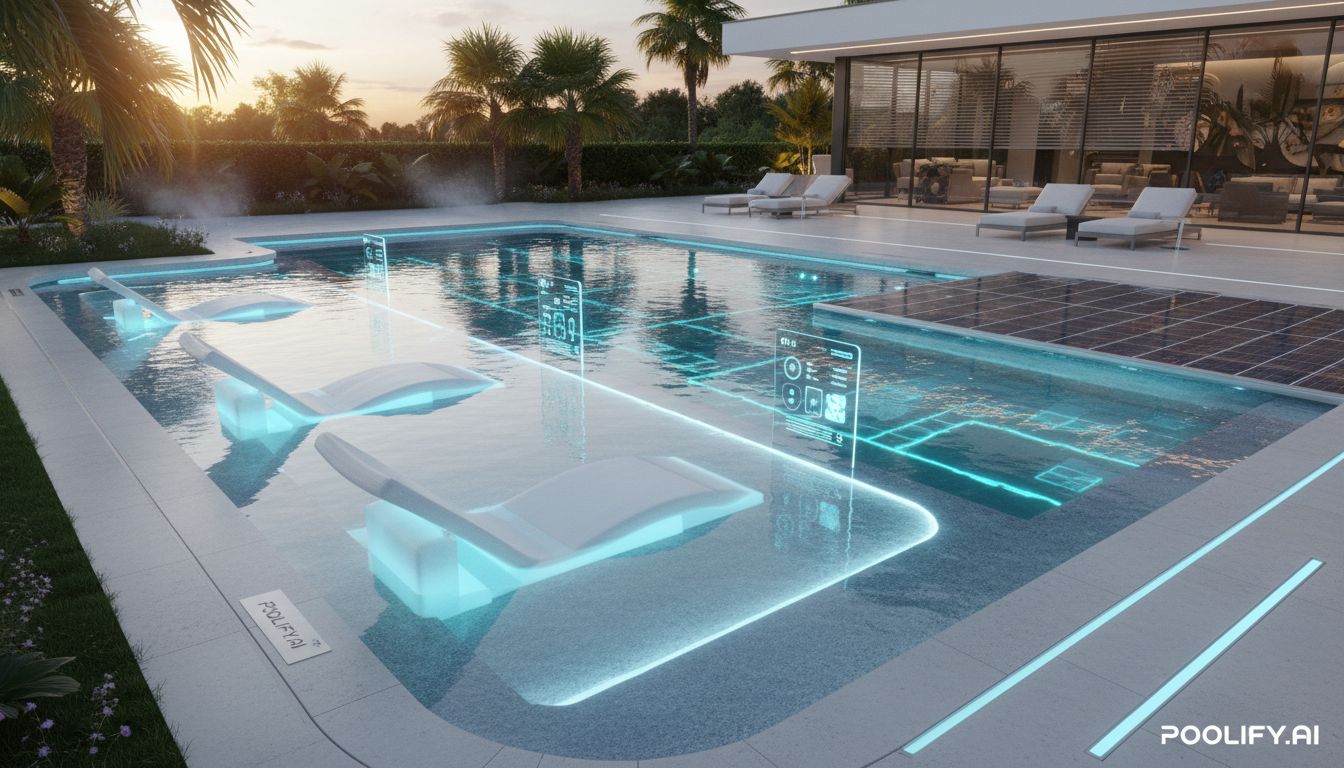 Innovative Tanning Ledge Pool Ideas with Technology Integration - tanning ledge pool ideas