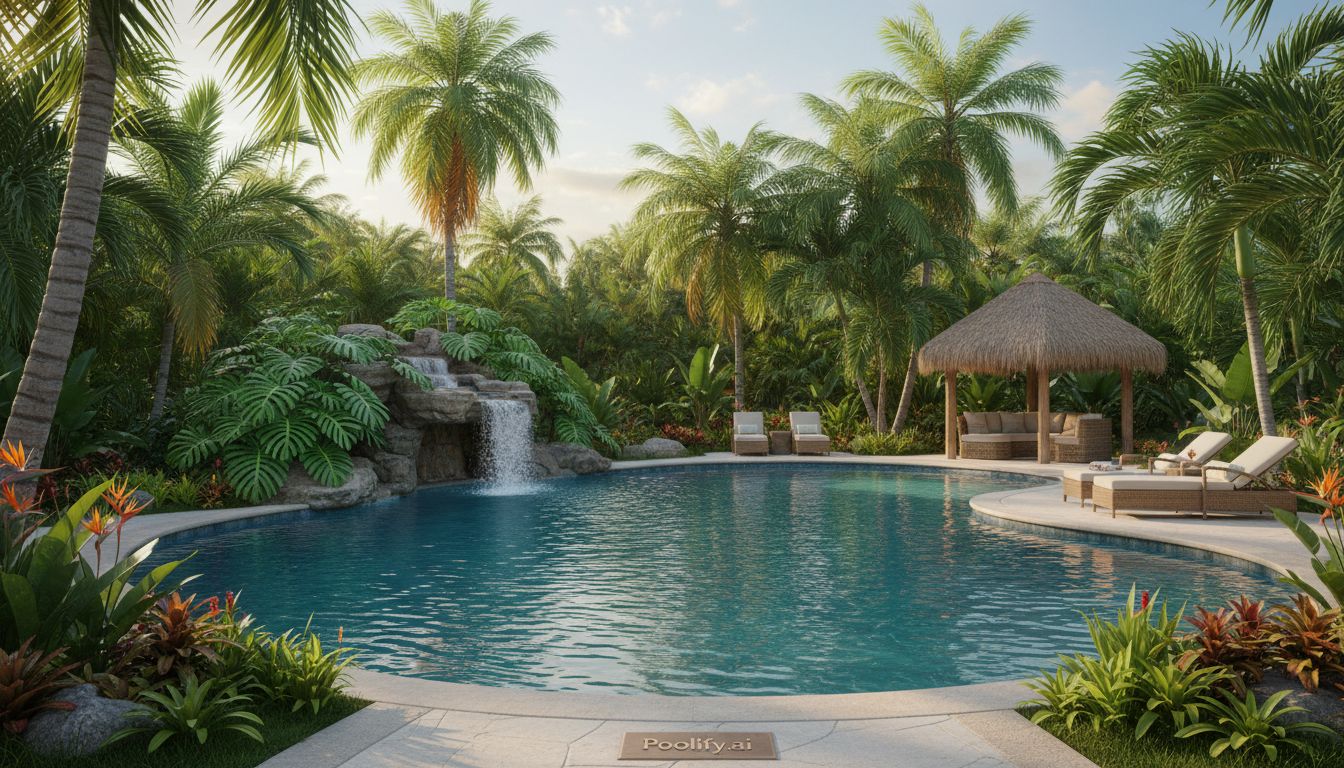 Tropical Landscaping for Pool Areas - tropical pool designs