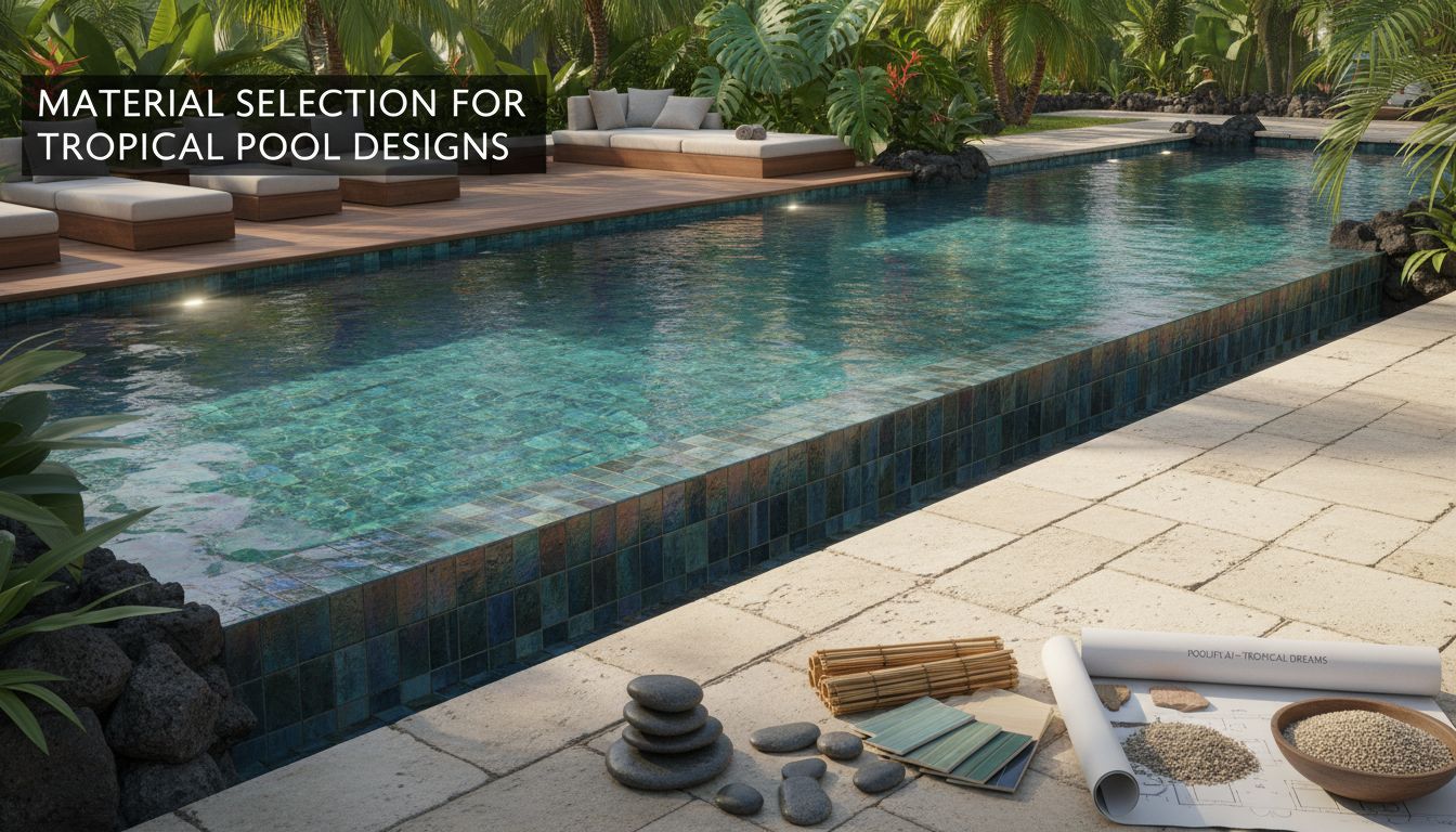 Material Selection for Tropical Pool Designs - tropical pool designs