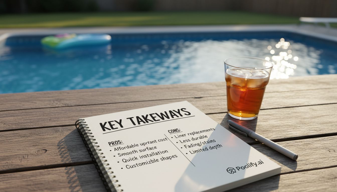 Key Takeaways - vinyl liner pool pros and cons