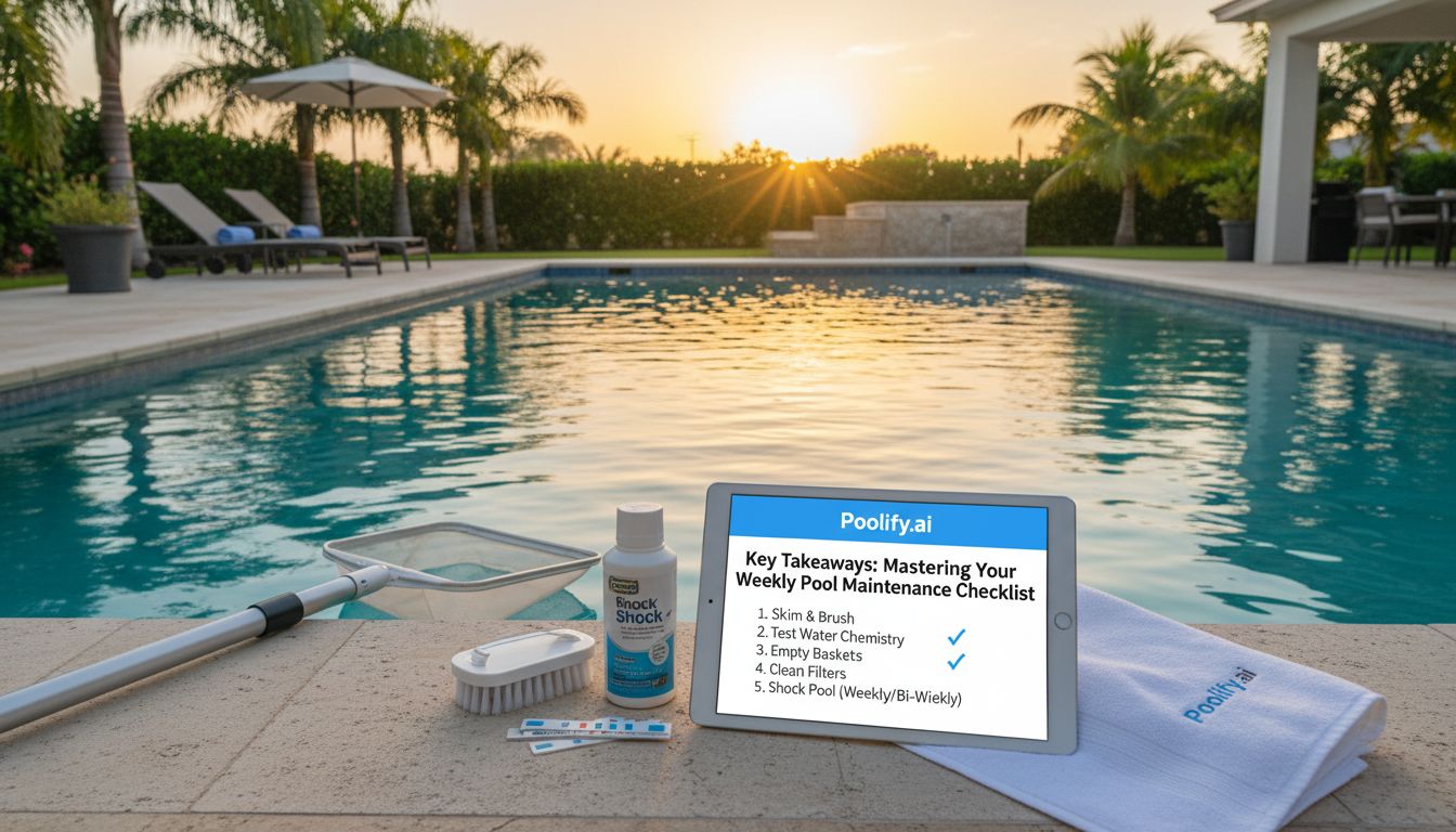 Key Takeaways: Mastering Your Weekly Pool Maintenance Checklist - weekly pool maintenance checklist