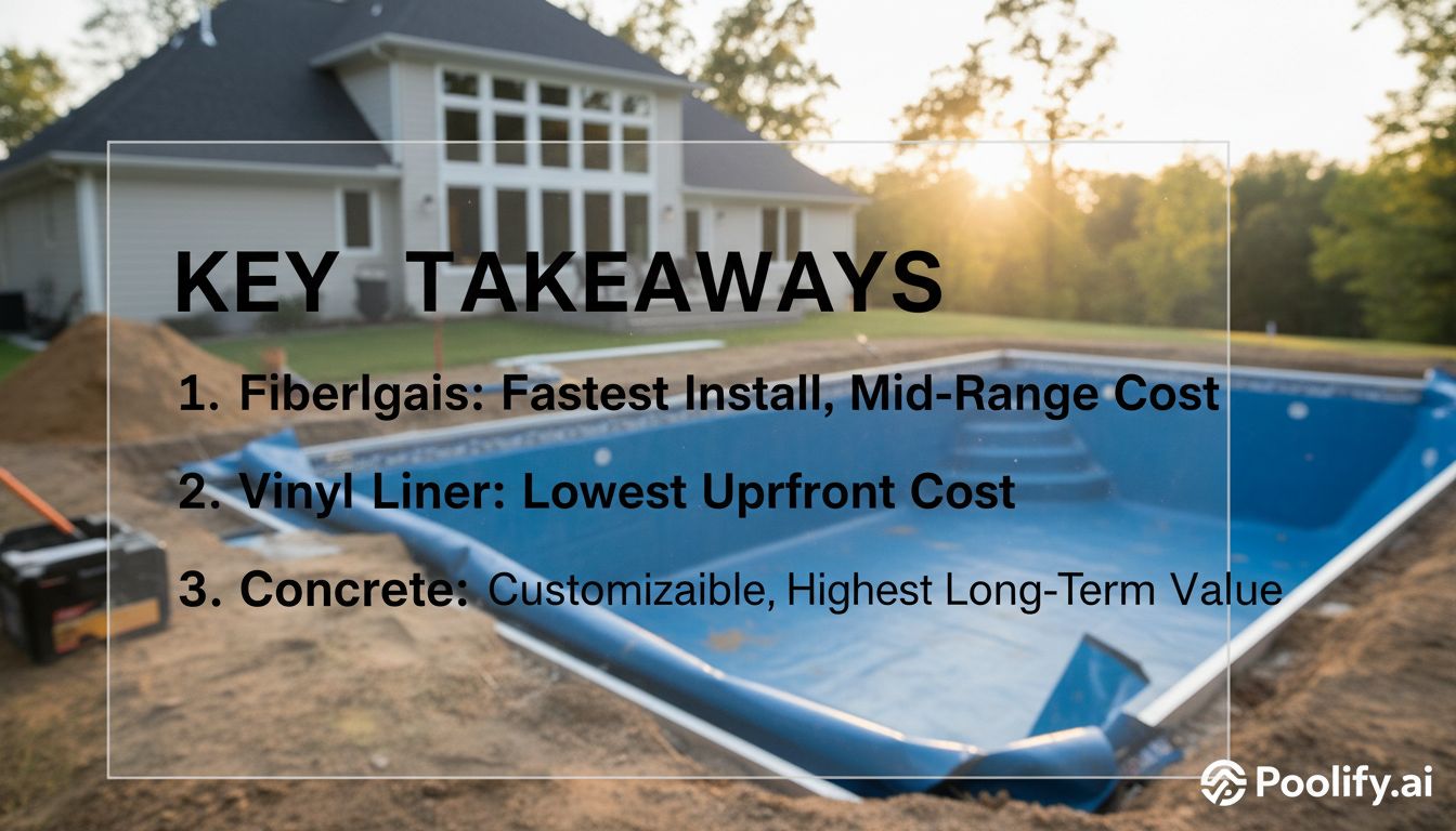 Key Takeaways - what is the cheapest inground pool
