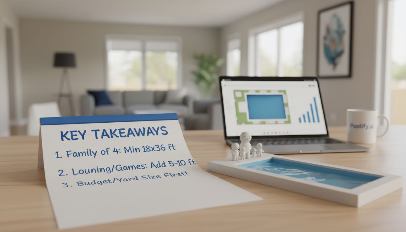 Key Takeaways - what size pool for family of 4